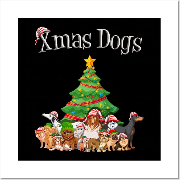 Xmas Dogs lovers Wall Art by kokowaza